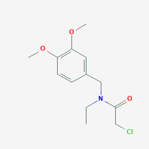 2-chloro-N-[(3,4-dimethoxyphenyl)methyl]-N-ethylacetamide
