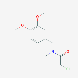 molecular formula C13H18ClNO3 B2995177 2-chloro-N-[(3,4-dimethoxyphenyl)methyl]-N-ethylacetamide CAS No. 923105-83-3