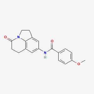 molecular formula C19H18N2O3 B2995178 4-methoxy-N-(4-oxo-2,4,5,6-tetrahydro-1H-pyrrolo[3,2,1-ij]quinolin-8-yl)benzamide CAS No. 906177-51-3
