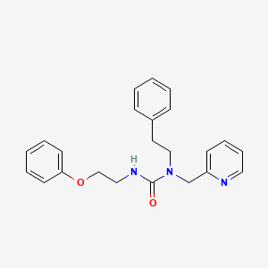 molecular formula C23H25N3O2 B2995179 1-Phenethyl-3-(2-phenoxyethyl)-1-(pyridin-2-ylmethyl)urea CAS No. 1396812-23-9