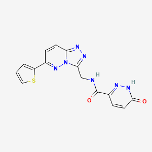 molecular formula C15H11N7O2S B2995184 6-oxo-N-((6-(thiophen-2-yl)-[1,2,4]triazolo[4,3-b]pyridazin-3-yl)methyl)-1,6-dihydropyridazine-3-carboxamide CAS No. 1903277-96-2