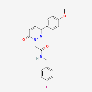 molecular formula C20H18FN3O3 B2995185 N-[(4-fluorophenyl)methyl]-2-[3-(4-methoxyphenyl)-6-oxopyridazin-1-yl]acetamide CAS No. 899946-60-2