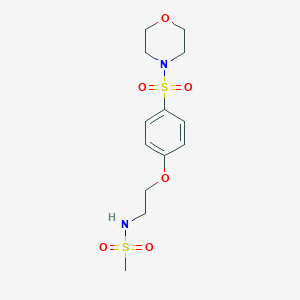 molecular formula C13H20N2O6S2 B299521 N-{2-[4-(4-morpholinylsulfonyl)phenoxy]ethyl}methanesulfonamide 