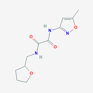 molecular formula C11H15N3O4 B2995212 N1-(5-methylisoxazol-3-yl)-N2-((tetrahydrofuran-2-yl)methyl)oxalamide CAS No. 899743-80-7