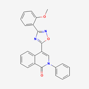 molecular formula C24H17N3O3 B2995224 4-(3-(2-methoxyphenyl)-1,2,4-oxadiazol-5-yl)-2-phenylisoquinolin-1(2H)-one CAS No. 1358703-87-3