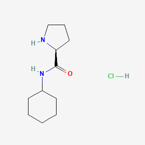 molecular formula C11H21ClN2O B2995231 盐酸(2S)-N-环己基吡咯烷-2-甲酰胺 CAS No. 55665-49-1