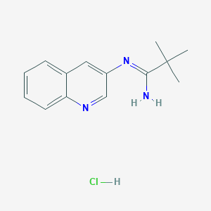 2,2-Dimethyl-N-(quinolin-3-yl)propanimidamide hydrochloride