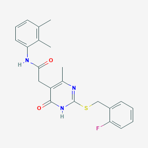 N-(2,3-dimethylphenyl)-2-(2-((2-fluorobenzyl)thio)-4-methyl-6-oxo-1,6-dihydropyrimidin-5-yl)acetamide