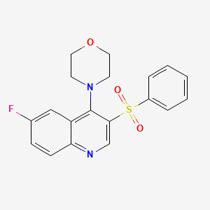 4-[3-(Benzenesulfonyl)-6-fluoroquinolin-4-yl]morpholine