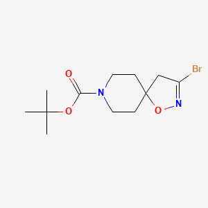 molecular formula C12H19BrN2O3 B2995250 Tert-butyl 3-bromo-1-oxa-2,8-diazaspiro[4.5]dec-2-ene-8-carboxylate CAS No. 1250999-79-1