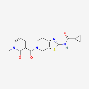 N-(5-(1-methyl-2-oxo-1,2-dihydropyridine-3-carbonyl)-4,5,6,7-tetrahydrothiazolo[5,4-c]pyridin-2-yl)cyclopropanecarboxamide