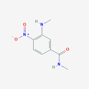 molecular formula C9H11N3O3 B2995256 N-甲基-3-(甲基氨基)-4-硝基苯甲酰胺 CAS No. 1250029-83-4