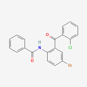 molecular formula C20H13BrClNO2 B2995257 N-[4-bromo-2-(2-chlorobenzoyl)phenyl]benzamide CAS No. 313368-03-5