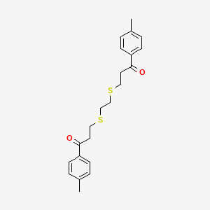 molecular formula C22H26O2S2 B2995271 1-(4-Methylphenyl)-3-[(2-{[3-(4-methylphenyl)-3-oxopropyl]sulfanyl}ethyl)sulfanyl]-1-propanone CAS No. 882748-92-7