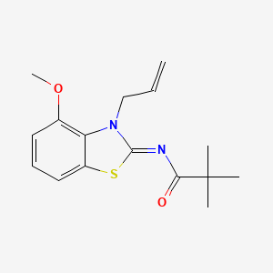 molecular formula C16H20N2O2S B2995275 (Z)-N-(3-allyl-4-methoxybenzo[d]thiazol-2(3H)-ylidene)pivalamide CAS No. 868376-62-9