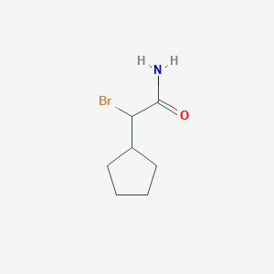 molecular formula C7H12BrNO B2995279 2-Bromo-2-cyclopentylacetamide CAS No. 99669-59-7