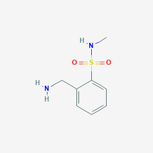 molecular formula C8H12N2O2S B2995286 2-(aminomethyl)-N-methylbenzene-1-sulfonamide CAS No. 40431-39-8
