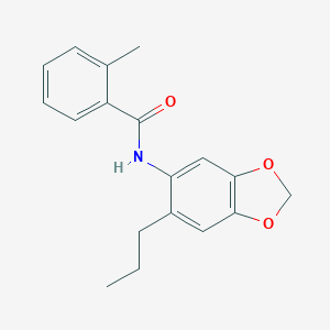 molecular formula C18H19NO3 B299529 2-methyl-N-(6-propyl-1,3-benzodioxol-5-yl)benzamide 