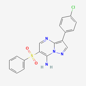 3-(4-Chlorophenyl)-6-(phenylsulfonyl)pyrazolo[1,5-a]pyrimidin-7-amine