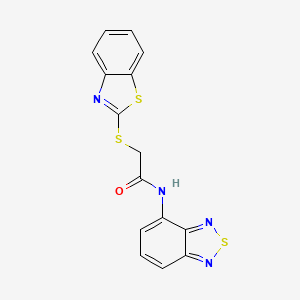 B2995298 N-(2,1,3-benzothiadiazol-4-yl)-2-(1,3-benzothiazol-2-ylsulfanyl)acetamide CAS No. 725707-07-3