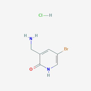molecular formula C6H8BrClN2O B2995312 3-(Aminomethyl)-5-bromopyridin-2(1H)-one hydrochloride CAS No. 2248328-00-7