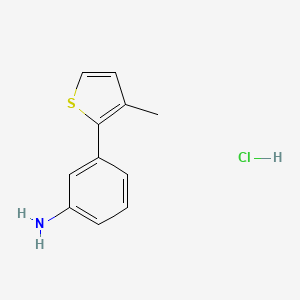 molecular formula C11H12ClNS B2995318 3-(3-Methylthiophen-2-yl)aniline hydrochloride CAS No. 1251924-44-3