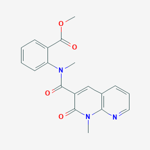 molecular formula C19H17N3O4 B2995321 2-(N,1-二甲基-2-氧代-1,2-二氢-1,8-萘啶-3-甲酰氨基)苯甲酸甲酯 CAS No. 899980-92-8