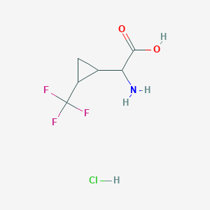 2-Amino-2-[2-(trifluoromethyl)cyclopropyl]acetic acid;hydrochloride