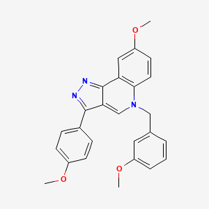 8-methoxy-3-(4-methoxyphenyl)-5-[(3-methoxyphenyl)methyl]-5H-pyrazolo[4,3-c]quinoline