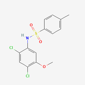 molecular formula C14H13Cl2NO3S B2995328 N-(2,4-二氯-5-甲氧基苯基)-4-甲基苯磺酰胺 CAS No. 338961-05-0