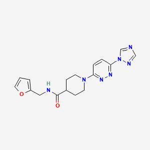 B2995341 1-(6-(1H-1,2,4-triazol-1-yl)pyridazin-3-yl)-N-(furan-2-ylmethyl)piperidine-4-carboxamide CAS No. 1797026-44-8