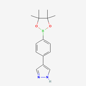 B2995347 4-(4-(4,4,5,5-tetramethyl-1,3,2-dioxaborolan-2-yl)phenyl)-1H-pyrazole CAS No. 756520-75-9