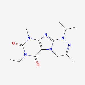 molecular formula C14H20N6O2 B2995348 7-ethyl-3,9-dimethyl-1-propan-2-yl-4H-purino[8,7-c][1,2,4]triazine-6,8-dione CAS No. 923491-91-2