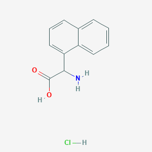 molecular formula C12H12ClNO2 B2995354 (2R)-2-氨基-2-萘-1-基乙酸；盐酸盐 CAS No. 380611-11-0