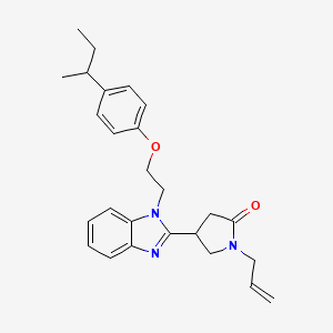 molecular formula C26H31N3O2 B2995359 1-allyl-4-(1-(2-(4-(sec-butyl)phenoxy)ethyl)-1H-benzo[d]imidazol-2-yl)pyrrolidin-2-one CAS No. 878692-30-9