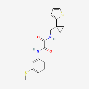 molecular formula C17H18N2O2S2 B2995360 N1-(3-(methylthio)phenyl)-N2-((1-(thiophen-2-yl)cyclopropyl)methyl)oxalamide CAS No. 1207052-08-1