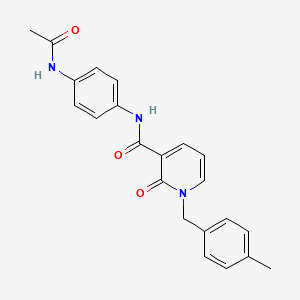 molecular formula C22H21N3O3 B2995365 N-(4-acetamidophenyl)-1-(4-methylbenzyl)-2-oxo-1,2-dihydropyridine-3-carboxamide CAS No. 899948-17-5