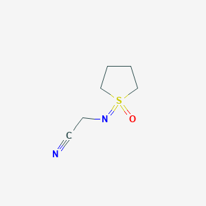 molecular formula C6H10N2OS B2995366 2-[(1-氧代-1lambda6-噻环-1-亚烷基)氨基]乙腈 CAS No. 1934389-94-2