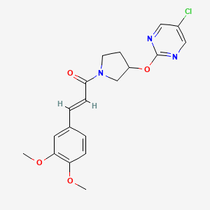 (E)-1-(3-((5-chloropyrimidin-2-yl)oxy)pyrrolidin-1-yl)-3-(3,4-dimethoxyphenyl)prop-2-en-1-one