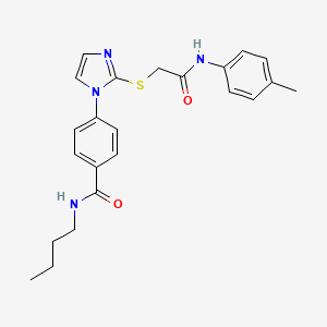 N-butyl-4-(2-((2-oxo-2-(p-tolylamino)ethyl)thio)-1H-imidazol-1-yl)benzamide