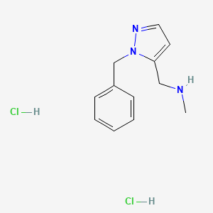 1-(2-Benzylpyrazol-3-yl)-N-methylmethanamine;dihydrochloride