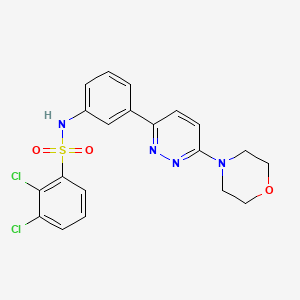 molecular formula C20H18Cl2N4O3S B2995374 2,3-dichloro-N-(3-(6-morpholinopyridazin-3-yl)phenyl)benzenesulfonamide CAS No. 921097-71-4