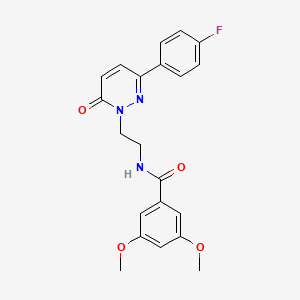 N-(2-(3-(4-fluorophenyl)-6-oxopyridazin-1(6H)-yl)ethyl)-3,5-dimethoxybenzamide