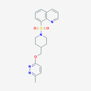 8-[4-[(6-Methylpyridazin-3-yl)oxymethyl]piperidin-1-yl]sulfonylquinoline