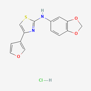 N-(benzo[d][1,3]dioxol-5-yl)-4-(furan-3-yl)thiazol-2-amine hydrochloride