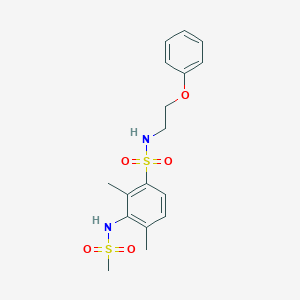 molecular formula C17H22N2O5S2 B299539 2,4-dimethyl-3-[(methylsulfonyl)amino]-N-(2-phenoxyethyl)benzenesulfonamide 