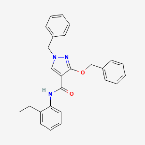 molecular formula C26H25N3O2 B2995390 1-苄基-3-(苄氧基)-N-(2-乙基苯基)-1H-吡唑-4-甲酰胺 CAS No. 1014088-29-9