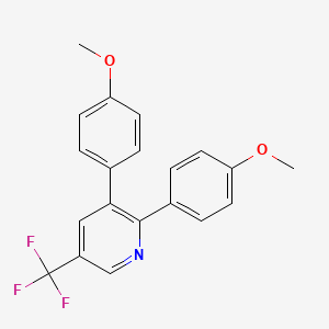 molecular formula C20H16F3NO2 B2995396 2,3-Bis(4-methoxyphenyl)-5-(trifluoromethyl)pyridine CAS No. 1400872-27-6