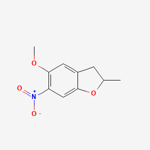 molecular formula C10H11NO4 B2995401 5-甲氧基-2-甲基-6-硝基-2,3-二氢苯并呋喃 CAS No. 85258-17-9