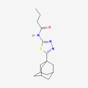molecular formula C16H23N3OS B2995416 N-[5-(1-金刚烷基)-1,3,4-噻二唑-2-基]丁酰胺 CAS No. 392244-10-9